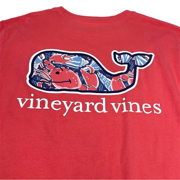 Vineyard Vines Pink/Coral T-Shirt Whale Graphic Design Sz M - Picture 6 of 7